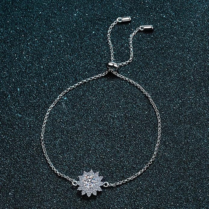 14K Gold Over S925 Sterling Silver 0.3ct/0.5ct D-color VVS2 Diamond Bracelet with Adjustable Chain, Delicate Present for Special Occasions