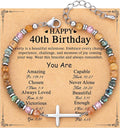 TONY & SANDY Christian Cross Bracelet for Women, Valentine's Day Gifts for Her, Confirmation Baptism Easter Gifts, Unique Gift for Friends Daughter Mom Sister in Christ Birthday Christmas