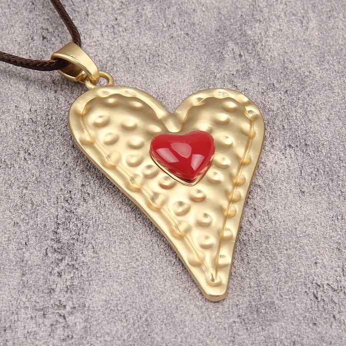 Women's Leather Long Necklace Bohemian Style Circle Retro Pendant Necklace Women's Jewelry