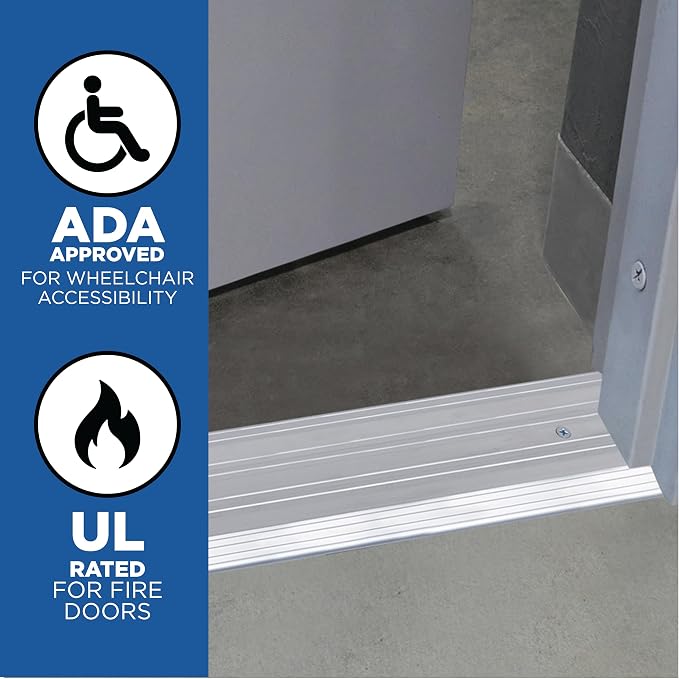 M-D Building Aluminum Flat-Profile Threshold, 4in x 1/2in x 36in | ADA Approved - Image 3