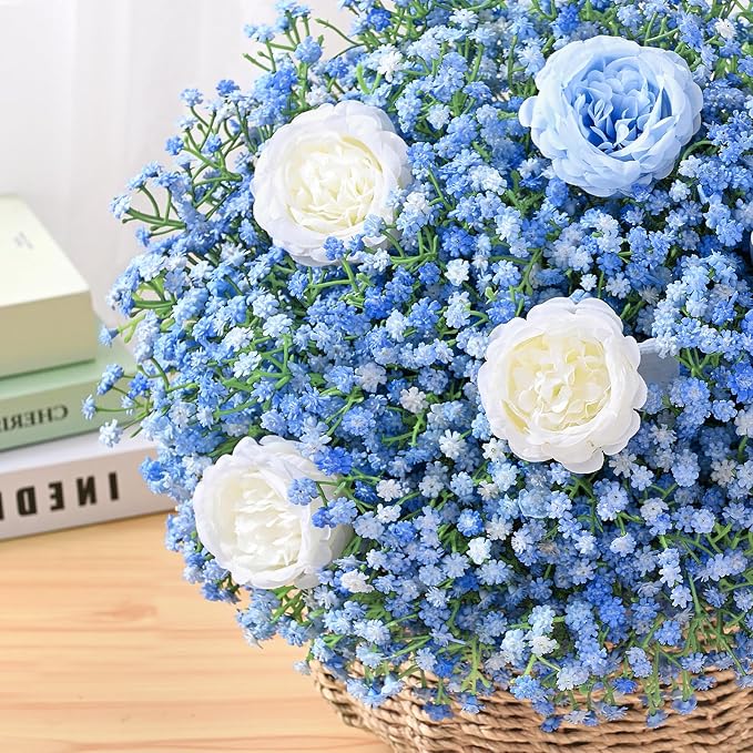 Yastouay Babys Breath Artificial Flowers, Real Touch Faux Babies Breath - Image 2