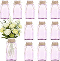 12 Pack Mason Jar Vases for Centerpieces, Wide Mouth Mason Jars by LEYIQU