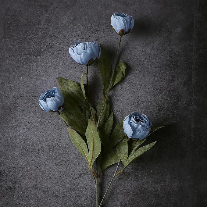 12 Pcs 27" Faux Silk Peony Artificial Flowers Stems - Image 2