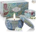 Candles Gifts for Women, 2 Pack 2.5 oz Fresh Gardenia and Jasmine Scented by AGOL
