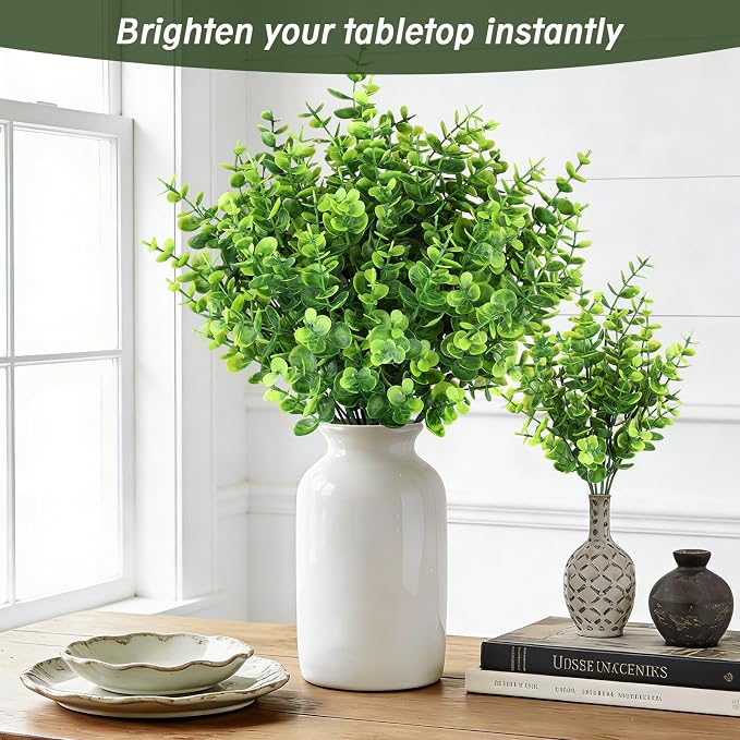 Artificial Greenery Eucalyptus Boxwood, Faux Outdoor Plants, Hanging Baskets - Image 4