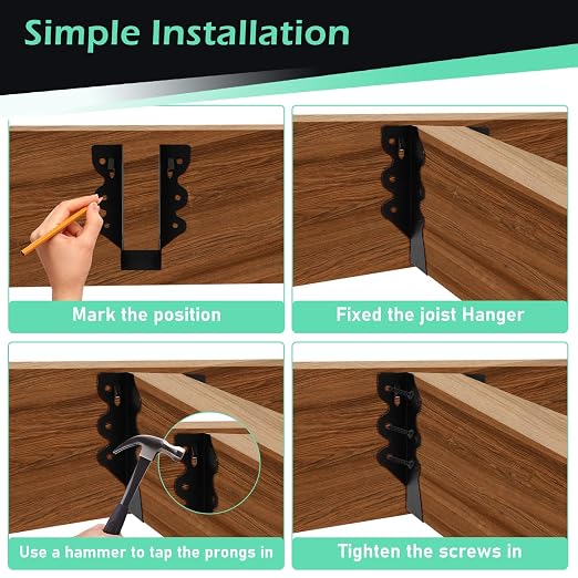 48 Pcs 2"x 6" Joist Hanger|Q235B Carbon Steel | Face Mount Joist - Image 4
