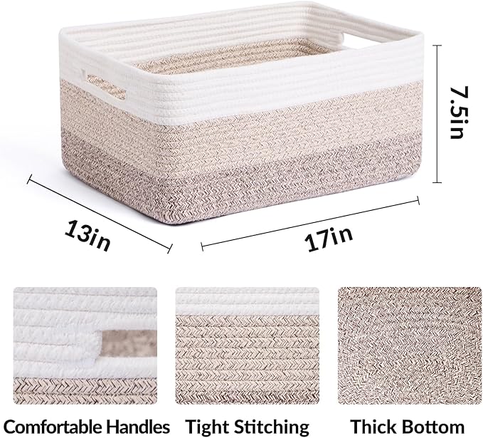 MiniArk Large Storage Baskets for Shelves, Baby Nursery, Toy Baskets Box - Image 2