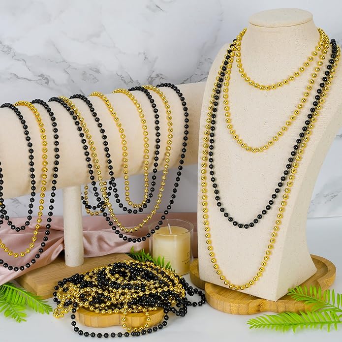300PCS Mardi Gras Beads Bulk, Mardi Gras Beads Necklace, Parade Throw Accessories Set Decorations Party Supplies