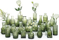SUPMIND Glass Bud Vase Set of 24, Small Green Flower Vases by SUPMIND