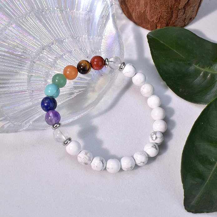 Strong Healing Crystal Bracelet 8MM Genuine Stone Bracelet Lucky Beaded Bracelet Chakra Bracelet 6.5 inch Positive Energy Inspirational Gifts for Women Mom