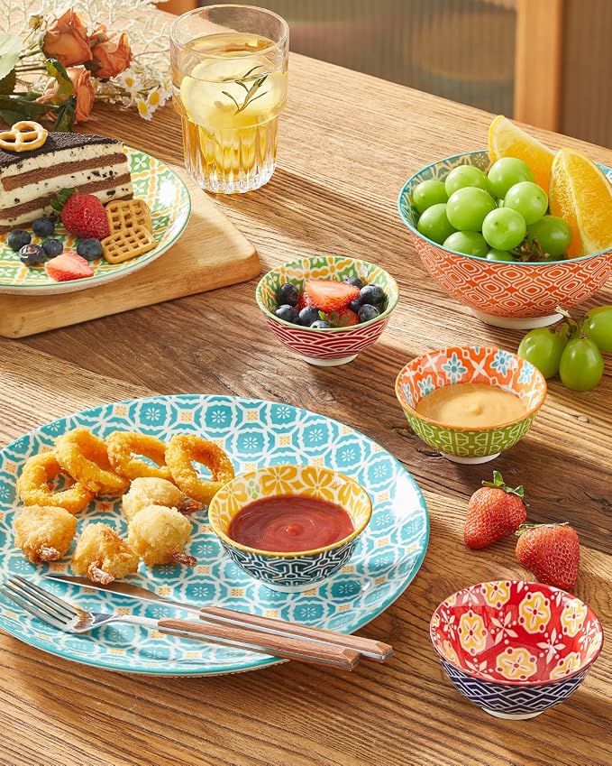 Metahom Ceramic Dipping Bowls, 4 Oz Small Colorful Bowl Set of 6, 3.5 Inch | - Image 6
