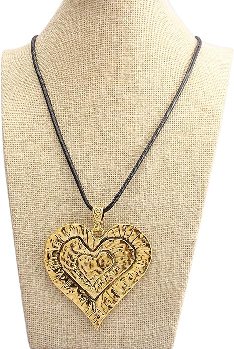 GelConnie Boho Necklaces for Women Vintage Silver Circles Long Pendant Necklace Cowgirl Sweater Necklace Adjustable Leather Choker Necklace for Women