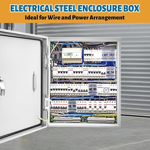 Electrical Junction Box 20x16x10, NEMA 4X IP66 Steel Enclosure Box | 1.5mm steel - Image 2