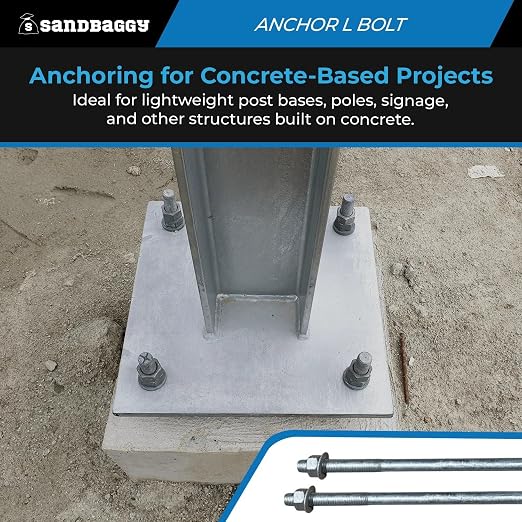 Sandbaggy 1/2" x 8" Threaded Concrete Anchor L-Bolts - Image 6