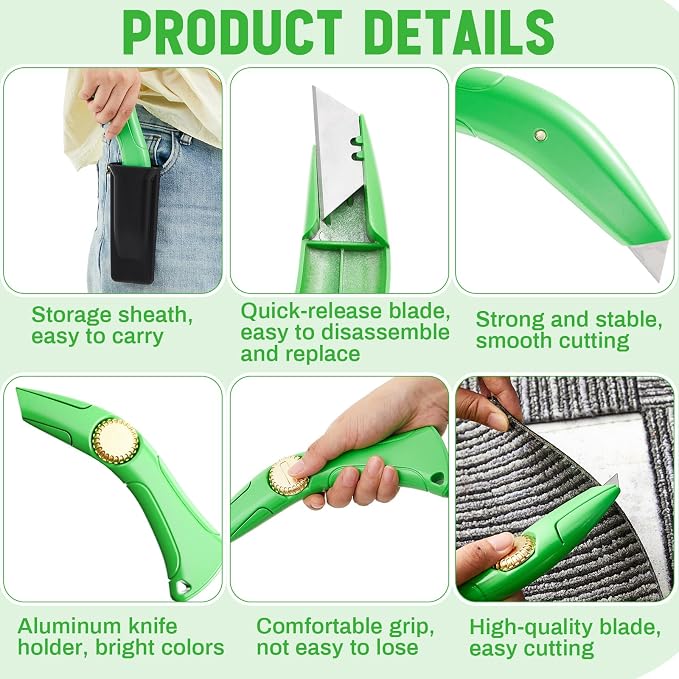 WILLBOND 4 Pack Heavy Duty Fixed Roofing Knife - Image 4
