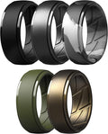ThunderFit Men's Silicone Rings 10mm Wide 2.5mm Thick Rubber Bands, Breathable, Variety Multipack 1-10