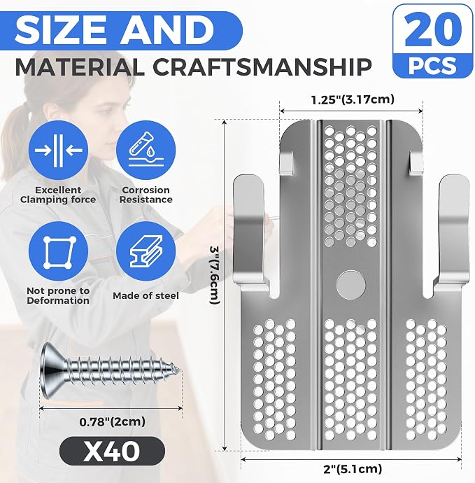 20 Pack Drywall Repair Clips, Drywall Clips Repair - Image 2