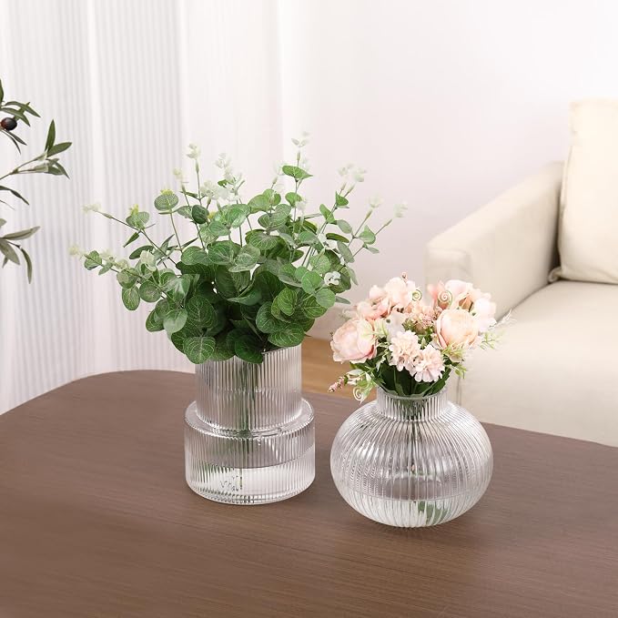 Ribbed Glass Vases, Modern Vase - Image 7