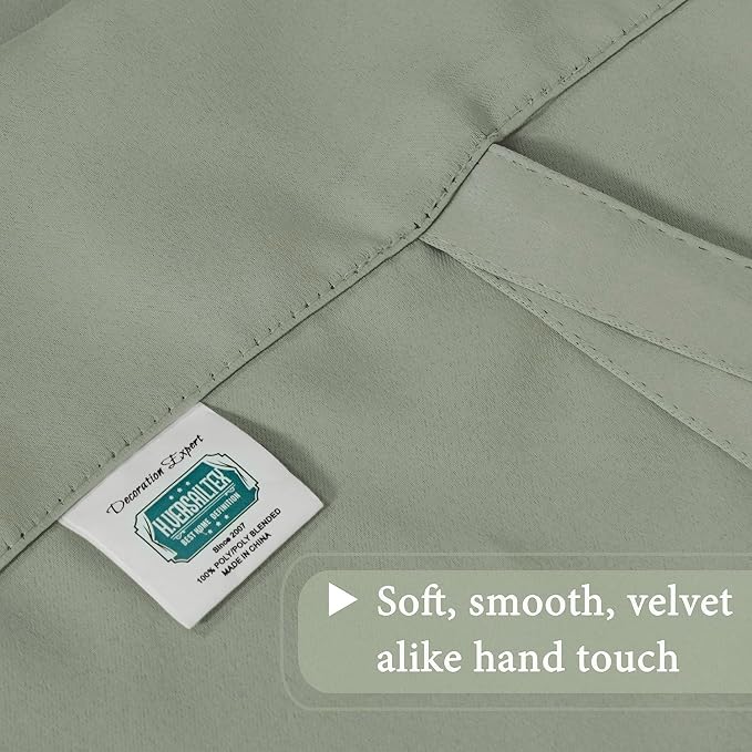 H.VERSAILTEX Solid Blackout Curtain Energy Efficient Tie Up Shades Rod Pocket - Image 9