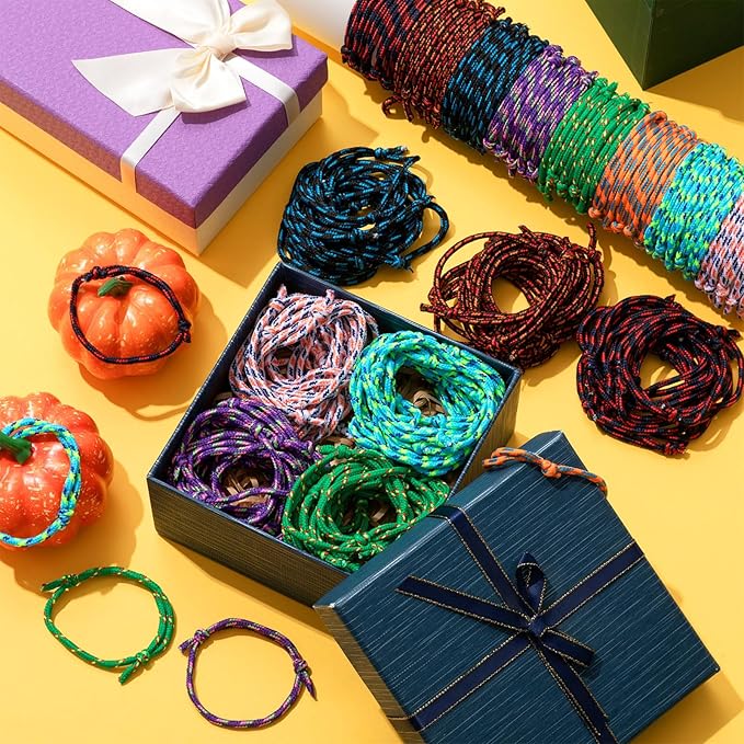 Remerry 168 Pcs Friendship Bracelets Adjustable Woven Rope Bracelets Bulk Valentine's Day Birthday Party Favors & Goodie Bag Stuffers, 8 Assorted Colors(Dark Colors)