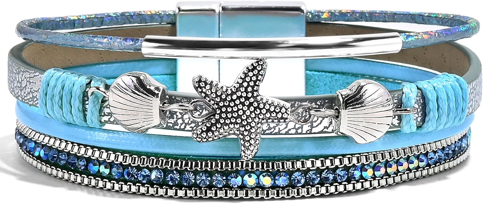 VIBILIA Boho Leather Wrap Bracelets for Women Multi-Layer Bracelets with Strong Clasp Jewelry for Women