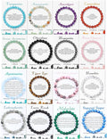 16PCS Natural Crystal Bracelets for Women Men - 8mm Semi-Precious Gemstone Beaded Bracelets, Round Gemstones Stretch Bracelet, Yoga Bracelets Jewelry Gifts