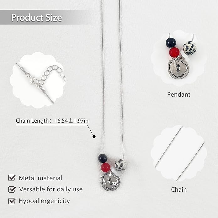 Snake Butterfly Necklace for Women Y2k Irregular Round Bead Pendant Women's Jewelry