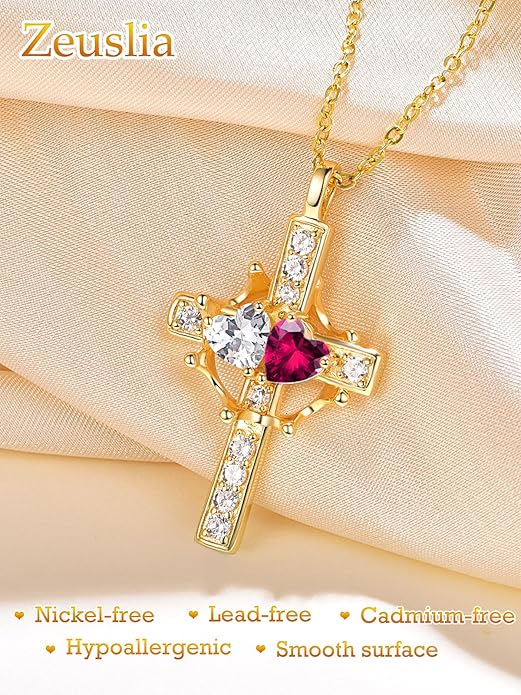Valentine's Day Gifts for Wife 925 Sterling Silver Double Birthstone Pendant Necklaces I Love You for Always and Forever Necklace Anniversary Birthday Gifts for Wife Girlfriend Mom Her