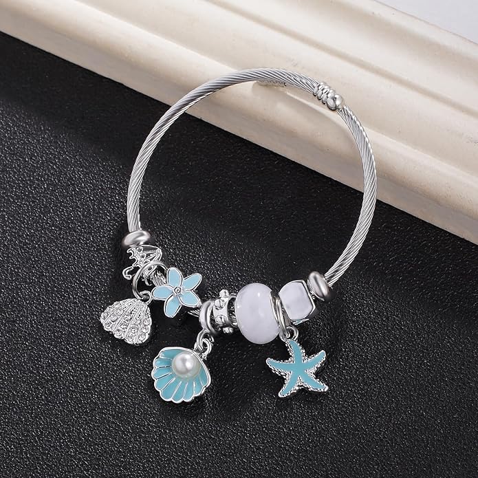 Charm Bracelets for Girls Cute Cartoon Friendship Bracelets Adjustable Bangle Gifts for Girls DIY Jewelry