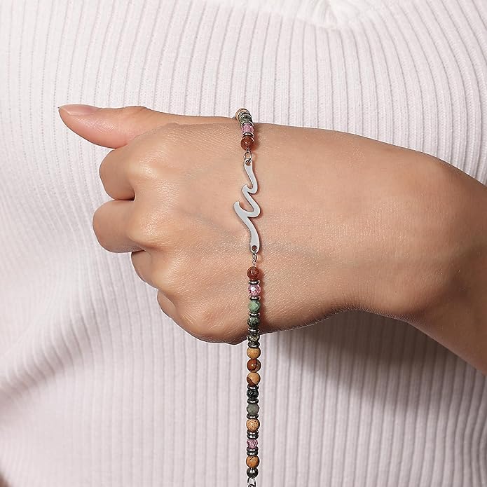 TONY & SANDY Friend Gifts for Women, Unique Valentine's Day Gifts for Her, Sister Gifts from Sister, Wave Bracelet, Christmas Birthday Gifts for Women, Bestie Friendship Bracelets