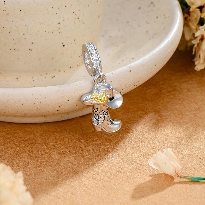 PROESS Sterling Silver/Red Panda/Cow/Highland Cow/Otter/Squirrel/Elephant/Axolotl/Cat/Fox/Bee/Butterfly/Hummingbird/Tiger/Lion/Mokeny/Koala/Dog Charm Animal Charms Bead for Jewelry Making