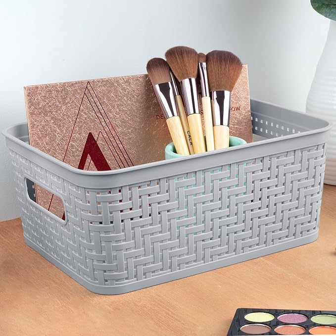 Sterilite 32 Pack Plastic Storage Bin Organization Containers, Small Baskets - Image 4