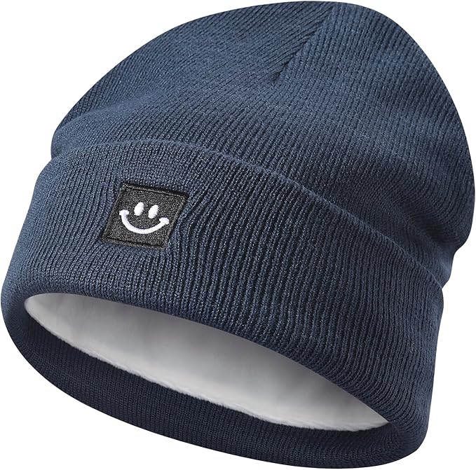 MaxNova 2 Pack Baby Beanie Fleece Lined Knit Toddler Hat for Girls Boys 0-8 Years