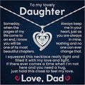 To My Daughter Necklace Gift From Father Jewelry Necklace Present From Dad In Birthday, Mother's Day Or Valentine's Day