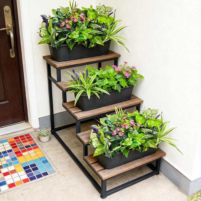 24 Pcs Artificial Plants for Outdoors Faux Greenery Leaves UV Resistant - Image 7