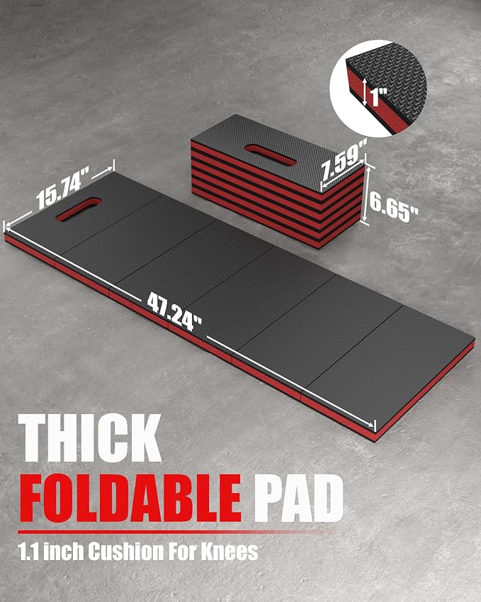 Mechanic Mat, 47.2 x 15.7 x 1 Inch Foldable Mechanic Kneeling Pad - Image 2