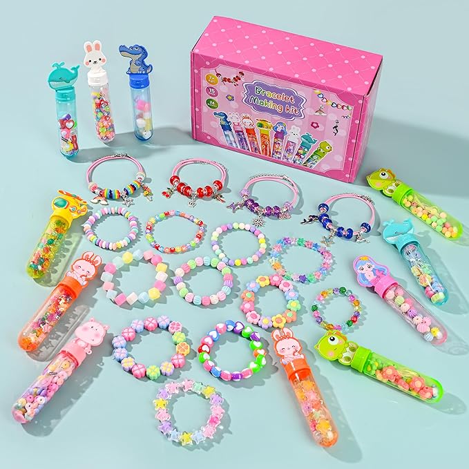 24 Pack Return Gifts Charm Bracelet Jewelry Making Kit Birthday Valentine's Day Gifts for Friends