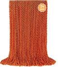 YAXINRUI 24 PCS Orange Bead Necklace, Orange Mardi Gras Beads, 33 Inch Halloween Beaded Necklace for Mardi Gras Christmas Halloween Festive