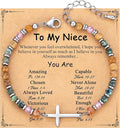 TONY & SANDY Christian Cross Bracelet for Women, Valentine's Day Gifts for Her, Confirmation Baptism Easter Gifts, Unique Gift for Friends Daughter Mom Sister in Christ Birthday Christmas