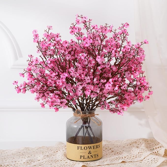 5 Pcs Fake Flowers, Real Touch Babys Breath Artificial Flowers, Full Baby by Yastouay