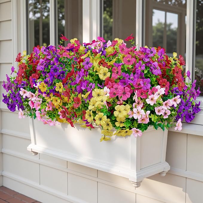 Artificial Faux Flowers Plants for Outdoors Outside Spring Summer Decoration - Image 8