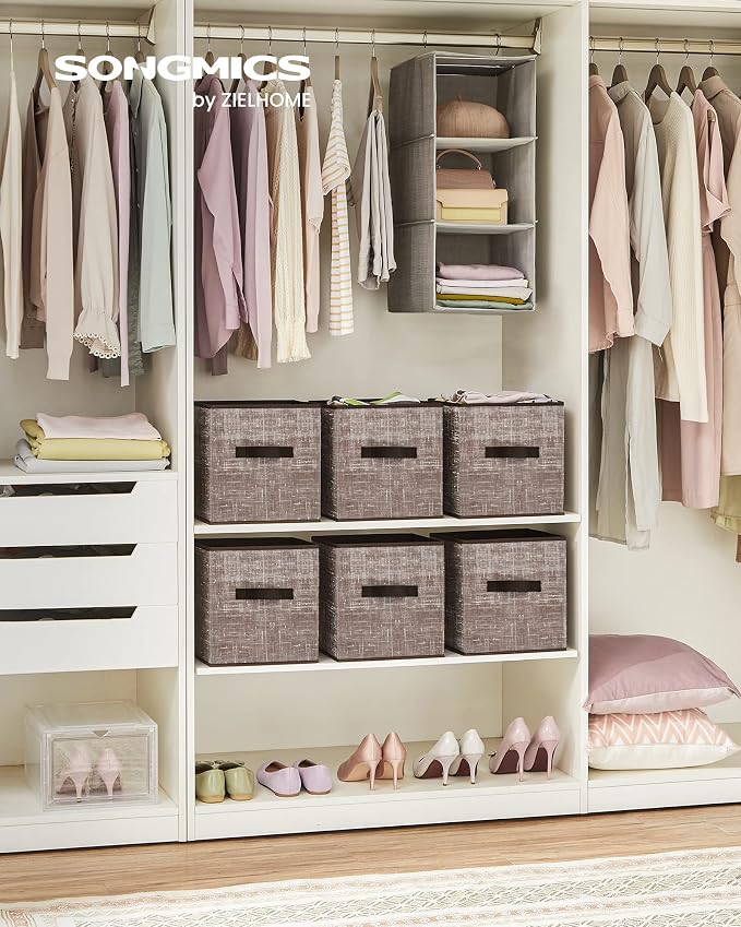 SONGMICS Storage Cubes, 11-Inch Foldable Closet Organizers | Non-Woven Fabric - Image 2