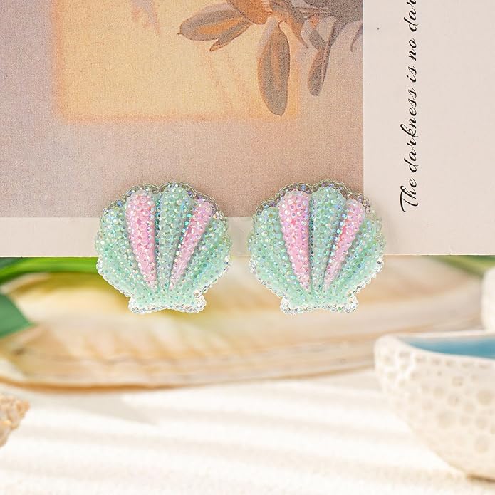 Seashell Starfish Earrings Beach Jewelry for Women Pearl Drop Shell Earrings Ocean Beachy Fashion Accessories Womens Summer Outfits 2026 Tropical Vacation Outfits Beach Vacation Clothes Dresses