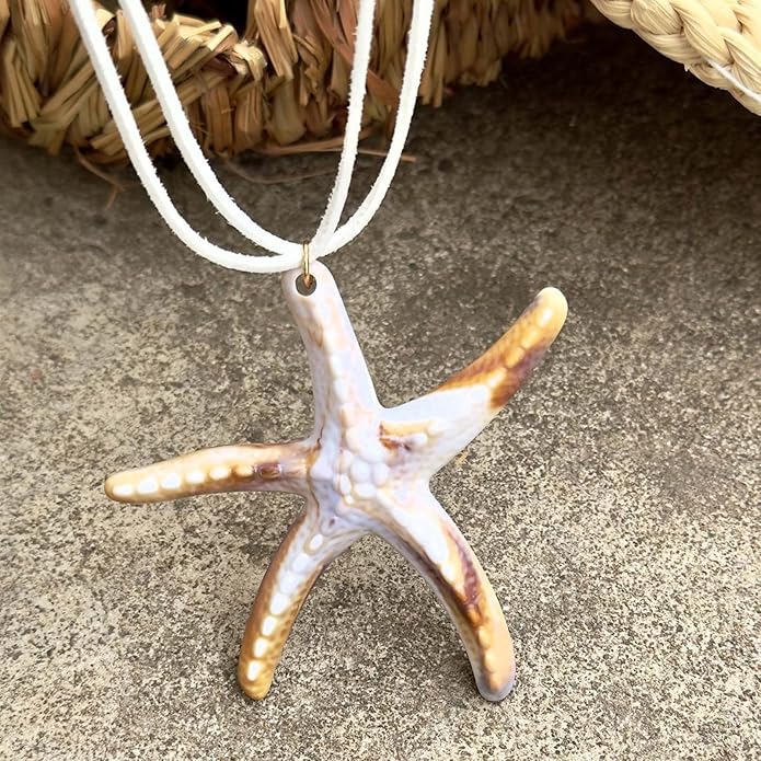 Starfish Necklace for Women,Vintage Gold Starfish Pendant Necklace Boho Colorful Rope Necklace Beach Party Classic Accessory