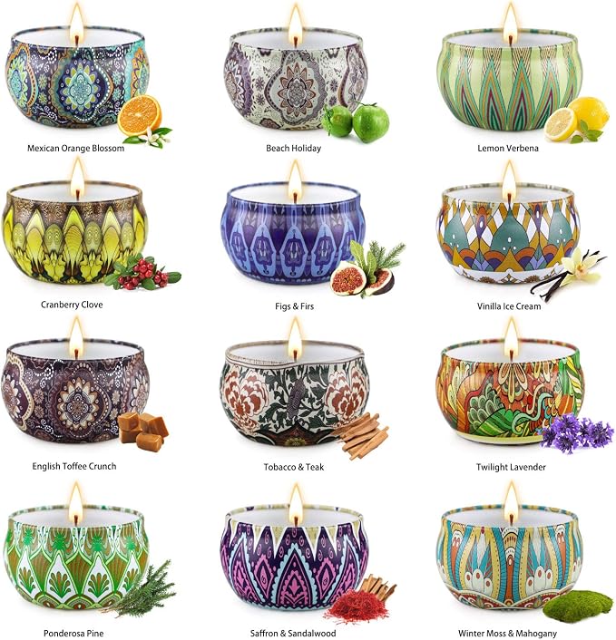 Candles Gifts for Women, 12 Pack Soy Wax Candles for Home Scented, Birthdays - Image 2