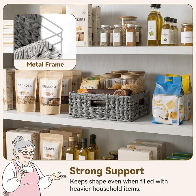 GRANNY SAYS Wicker Baskets for Organizing, Wicker Storage Baskets for Shelves - Image 2