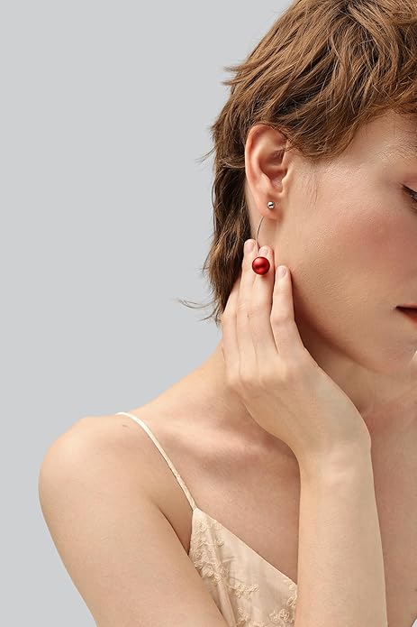 Trendy Long Thread Ball Dangle Earrings Set for Women, Colorful Drop Earrings, 6/16 Pcs DIY Interchangeable Aluminum Alloy Beads, Titanium Ear Hooks, Lightweight and Sensitive Ear Friendly