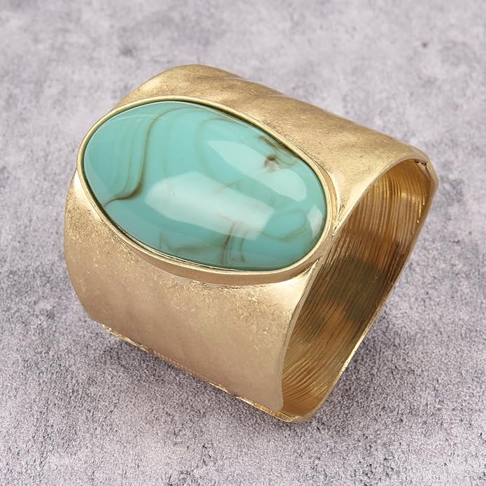Gold Cuff Bracelet for Women Silver Beaded Bracelets Open Bangle Stackable Stretch Bead Bracelet Boho Jewelry Gifts for Wife Couple