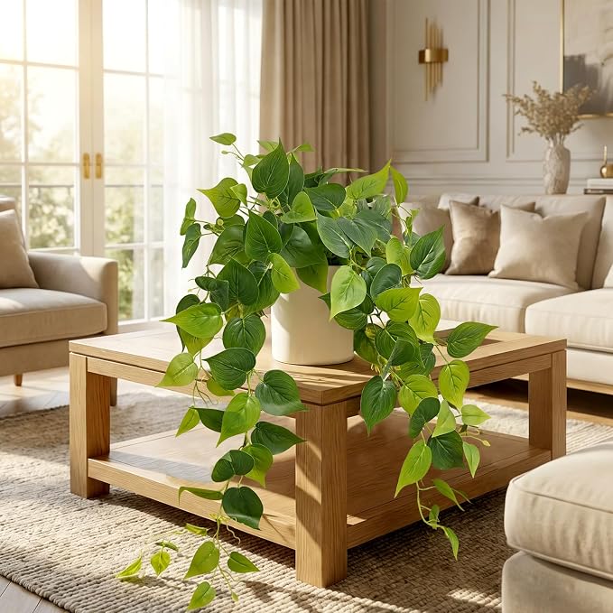 Fake Plants, Artificial Plants Indoor, Realistic Durable, Fake Pothos - Image 6