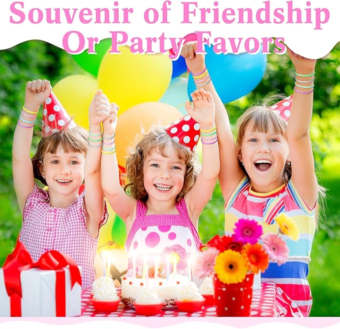 Remerry 168 Pcs Friendship Bracelets Adjustable Woven Rope Bracelets Bulk Valentine's Day Birthday Party Favors & Goodie Bag Stuffers, 8 Assorted Colors(Macaron Colors)